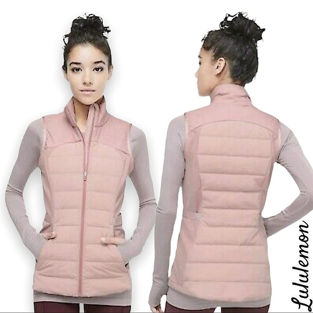 Host Pick 🎉 NWOT Lululemon Down For It All Vest in Misty Rose Pink Size 2